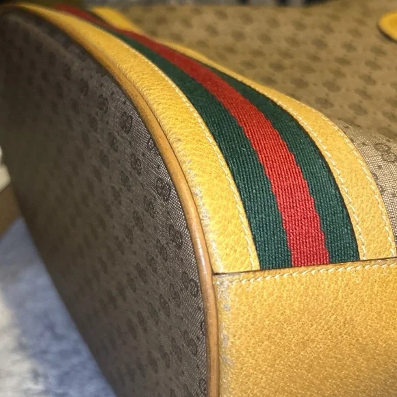 Gucci Micro GG Supreme Web Sherry Line Bucket (Vintage) - Picture 8 of 16